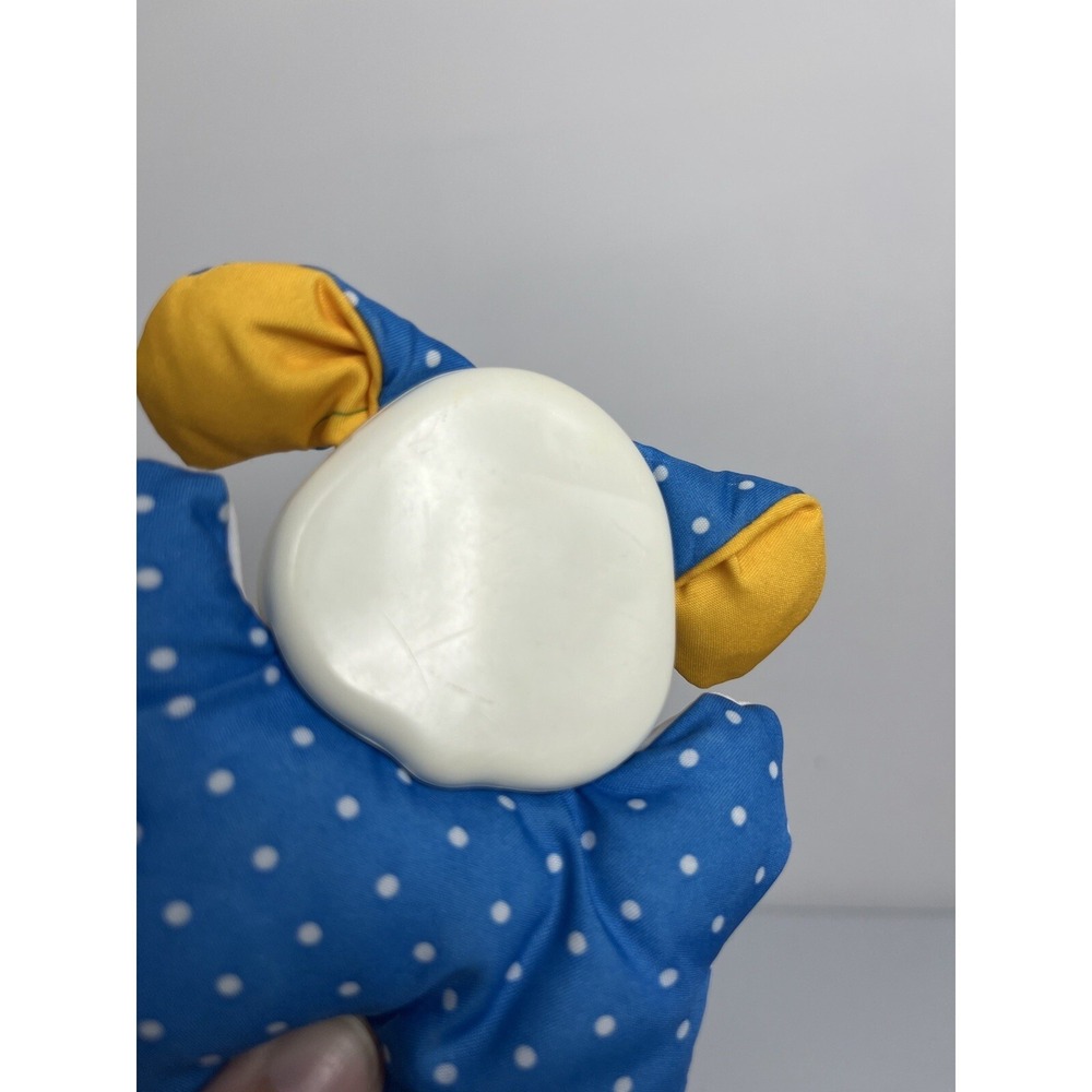 Vtg Fisher Price Dog Rattle Soft Plush Baby Toy 1990 Dog 1496 - Picture 4 of 5
